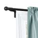 Zenna Home Eenvoudig te installeren Café Window Rod, Metaal, Zwart, 45-112 cm