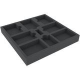 Feldherr 280x280x35 mm schuimrubberen inlegstuk voor bordspellen, met 9 compartimenten
