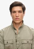 Superdry Chemise militaire à manches courtes pour homme - Coton - Coupe droite - Taille M - Vert kaki clair