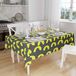 Bonamaison Tafelkleed, Anti-Mold, Sneldrogend, Waterdicht, 100% Polyester Tafellaken, Neon Geel, Rook, 140 x 160 Cm