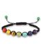 Ruben Robijn Chakra Shamballa Bracelet - 8mm Perles - Multicolore
