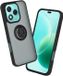 Techsuit Hoesje geschikt voor HONOR 400 Lite - Glinth Back Cover met ring en magneet - Zwart