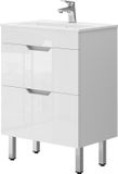 Vicco Ensemble de salle de bain Clayton, Blanc, 2 pièces