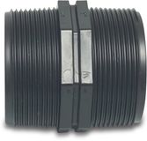 Deltafix nippel buitendraad pp zwart 1 1/4 inch naar 1 inch