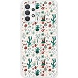 Samsung Bedrukt siliconen hoesje compatibel met Galaxy A32 5G Cactus