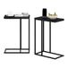 Furinno Modern Living Sofa Bijzettafel, Engineered Wood, Americano, Set van 2