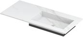 Wastafel INK Post Wastafel Keramische Slab Envelop Bak Rechts Zonder Kraangat - 1000x450x10 mm - Calacatta Mat