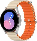 By Qubix Garmin By Qubix Ocean Style Smartwatch Bandje 20mm Beige/Oranje