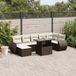 Maison Exclusive - Ensemble de meubles de jardin 8 pièces avec canapé et coussins, marron, en polyrotin
