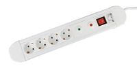 Basis 4 stopcontacten met overspanningsbeveiliging, wit