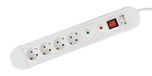 Basis 4 stopcontacten met overspanningsbeveiliging, wit