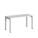 Steelcase Ottima Portico Vaste hoogte thuisbureau met melamine sneeuwtop en roestvrijstalen sneeuwframe, eenvoudige montage