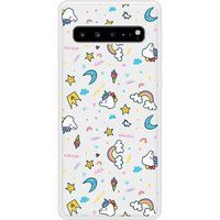 Unicorn Rainbow Beschermende siliconen case compatibel met Galaxy S10 5G