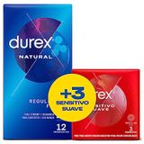 Durex Natural Plus 12 pièces + Sensitive Soft 3 pièces