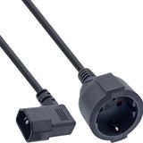 InLine 16759M cordon électrique Noir 3 m IEC C14 Schuko