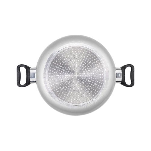 Brabantia INDU+ R Hapjepan / Skillet inclusief glazen deksel - Ø 28 cm - Grijs