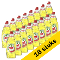 Dreft Aanbieding: Dreft Platinum Quickwash Afwasmiddel Lemon (16 flessen van 625 ml)