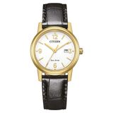 Citizen EW2722-01A Horloge - Leer - Zwart - Ø 30 mm
