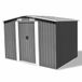 vidaXL Abri de jardin gris métal 257x205x178 cm