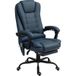 LUMARA Fauteuil De Bureau Massant, Chaise De Bureau Avec Hauteur Réglable, Dossier Inclinable Et Télécommande Filaire, Bleu