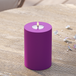 Deluxe Homeart LED-Blockkerzen für den Außenbereich Ø 10 x 15 cm Violett
