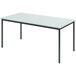 Hammerbacher table de réunion avec pieds carrés - 160x80 cm