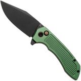 Tenable Knives Entity B1036F2 Blackwashed 14C28N, Dark Green Aluminium, zakmes, Nalu Boersma design