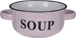 Excellent Houseware Bols à soupe/bols de service - porcelaine - D13 x H7 cm - rose clair