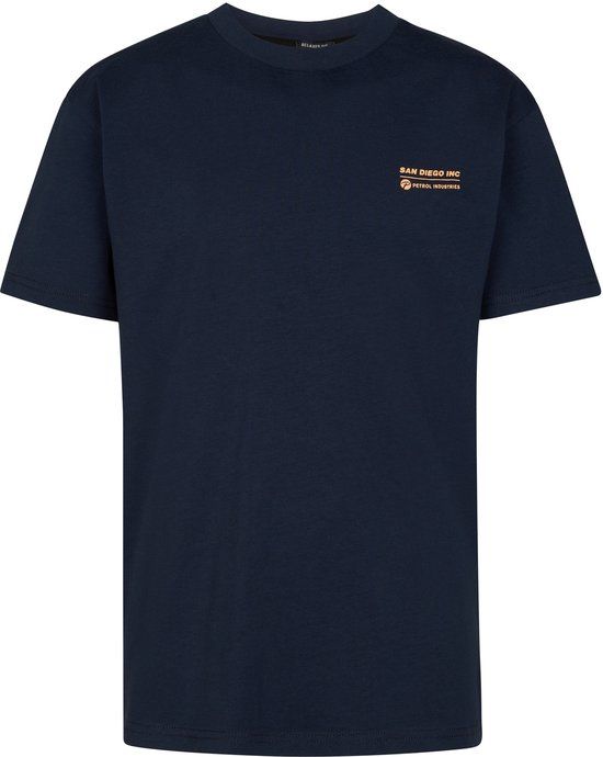Petrol Industries Jongens Jersey T-shirt met print Valle - Blauw - Maat 152