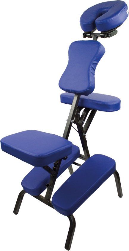 Mobiclinic Massagestoel - Inklapbaar - Verstelbaar - Blauw - Met hoofdsteun - Tot 250 kg
