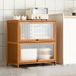 Merkloos Bakkersrek Keuken - Buffetkast Magnetronkast - Keuken Opbergen - Stofwerende Klepdeur - 70x42x73cm - Houtkleur