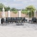 vidaXL Tuinbank - Set - 7-delig - Zwart - Staal