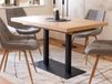 QUADRI Table à manger extensible 120 cm chêne artisan/noir