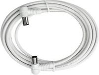 Axing Antenne Aansluitkabel [1x Antennestekker 75 Ω - 1x Antennebus 75 Ω] 7.50 m Wit