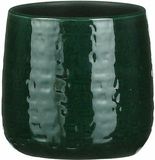 Mica Decorations Plantenpot - keramiek - donkergroen - D15/H13 cm