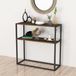 en.casa Console tafel Hemsedal sidetable 90x90x33,5 cm eiken antiek