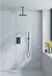 FortiFura Calvi Inbouw Regendoucheset - Thermostatisch - Plafondarm - 25cm - Hoofddouche - Staaf Handdouche - Metalen Doucheslang - PVD - Geborsteld Gunmetal (Antraciet)