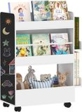 AIYAPLAY Kinderboekenkast MDF 66,5L x 32,5B x 86,5H cm Wit