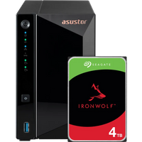 ASUSTOR AS3302T v2 NAS Server with 4TB Seagate IronWolf HDD