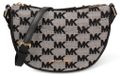 Michael Kors schoudertas, Monogram, zwart, verstelbare band, 24x20 cm