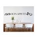 Ambiance-Live Decoratieve muursticker 55 x 140 cm "Bon Appetit" Hazelnoot