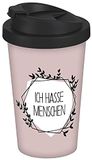 infinite GEDA LABELS infinite by GEDA LABELS (INFKH) Coffee to go beker Ich hasse Menschen 400ml, roze