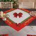 PETTI Artigiani italiani - Kersttafelloper, tafelloper voor Kerstmis, tafelloper 90 x 90 cm, tafelkleed met rode strik, 100% Made in Italy