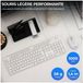 BLUESTORK Media Office Clavier et Souris AZERTY Blanc