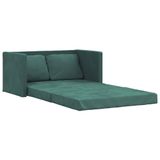 VidaXL Slaapbank vloermodel 2-in-1 122x204x55 cm fluweel donkergroen