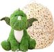 Allecto Premium Peluche dinosaure dans œuf peluche pour enfants - Vert/Divers