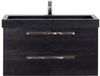BES LED Seville Seville Badmeubelset 100 cm - Black Oak - Wastafel Hardsteen Wit Lucca