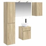 vidaXL Badkamerkast set 5 stuks Sonoma Eiken Bewerkt hout