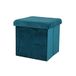 KUBE Velours Pouf de Rangement Pliable Vert 37,5x37,5xh37,5cm