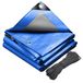 VOUNOT® Bâche de protection en polyéthylène 180 g/m², imperméable, très résistante et durable, enduite des deux côtés, avec œillets en aluminium, bâche imperméable pour jardin et piscine, bleu, 2 x 3 m